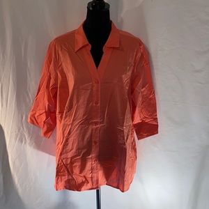 Lane Bryant Button Down 3/4 sleeves, Coral, Size: 22/24, New